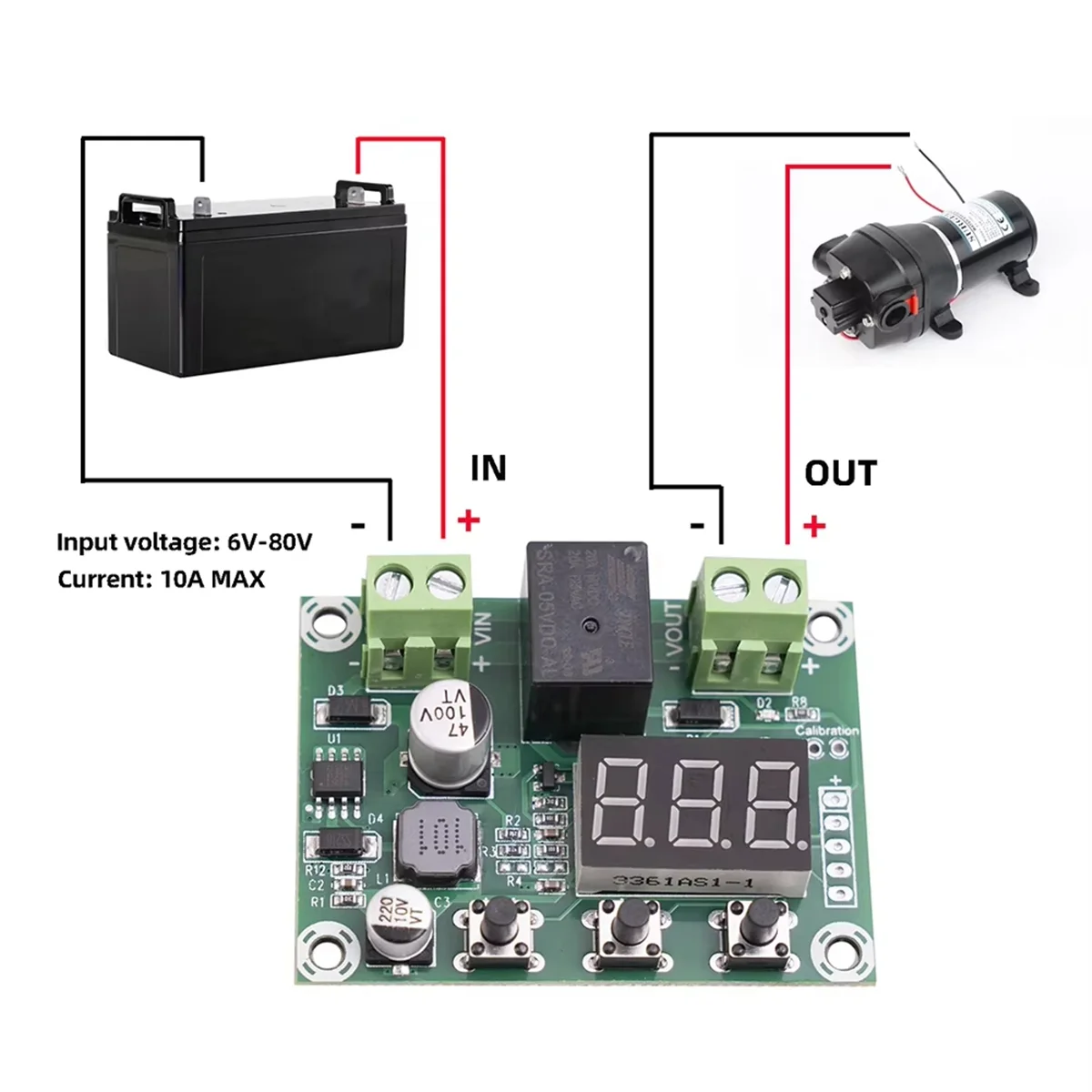 【取引！】6V-80V バッテリー DC 電圧保護モジュール高電圧不足電圧低電力切断出力保護ボード 5 個
