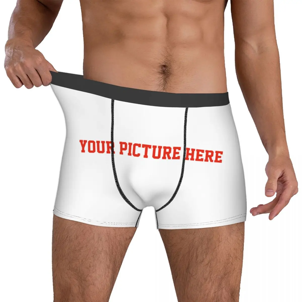 Your Picture Here Underpants Homme Panties Male Underwear Ventilate Shorts Boxer Briefs