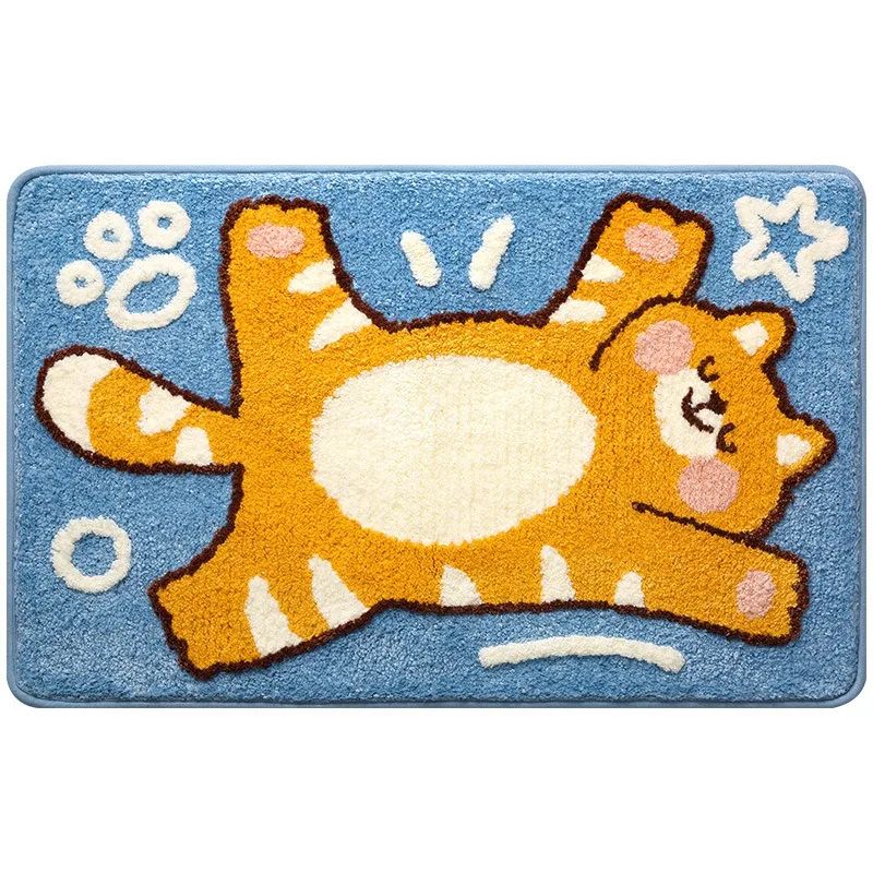 Cartoon Bathroom Anti Slip Household Plush Bathroom Floor Mat