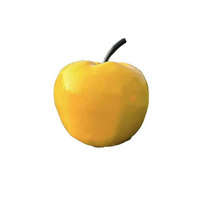 Custom apple Metal Sculptures Fruits Stainless Steel Sculpture