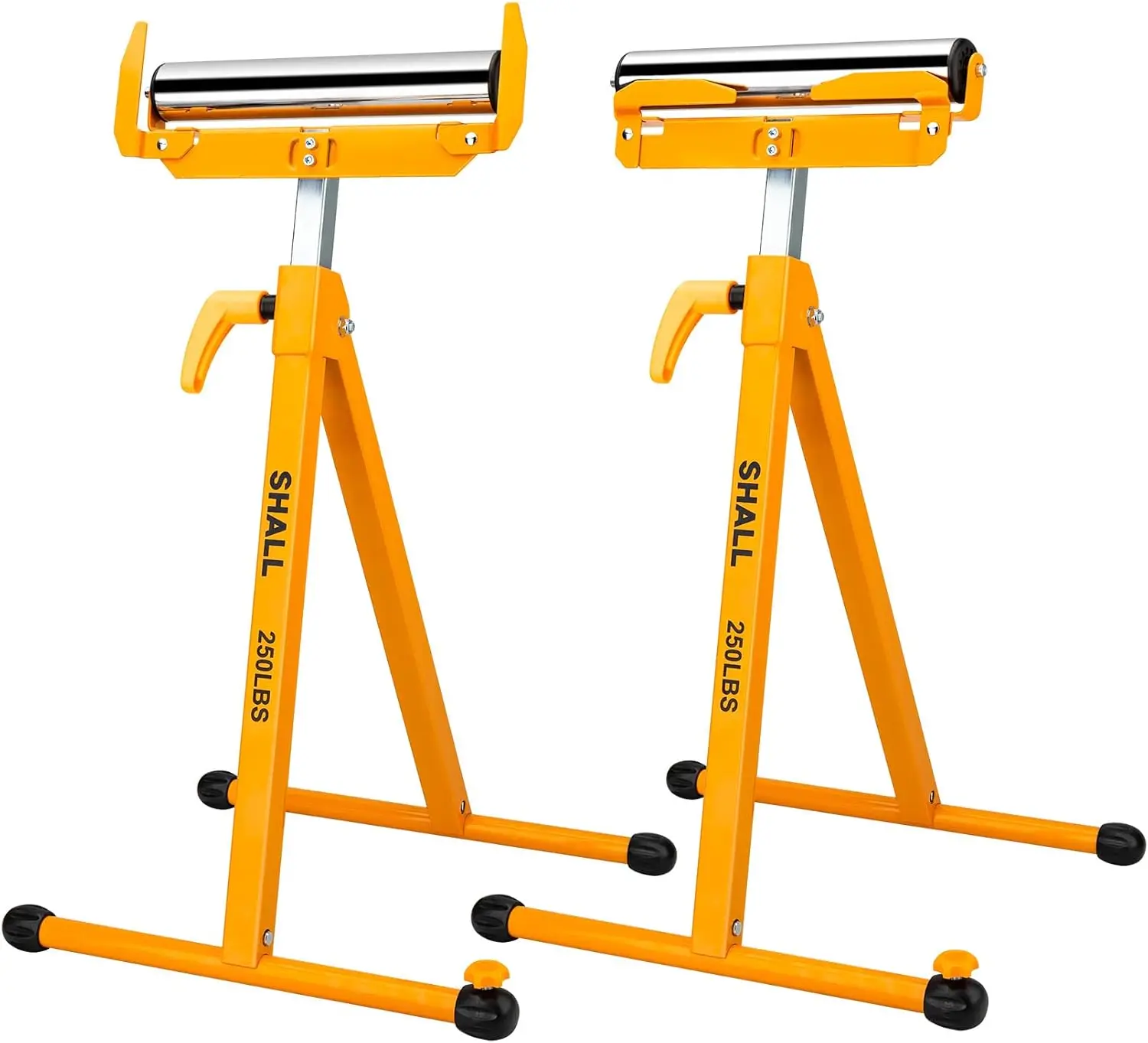 

2-Pack Folding Roller Stand - 250 LBS Capacity, 27.8-43'' Adjustable Height for Table Saw Miter Saw Outfeed