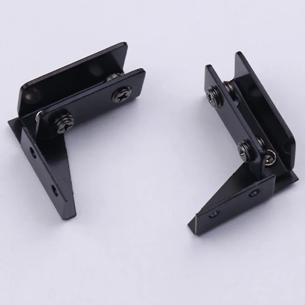 2Pcs Non-Perforated Glass Door Hinge Display Cabinet Hinge Wine Cabinet Rotating Shaft Glass Clips Furniture Door Hinge Hardware