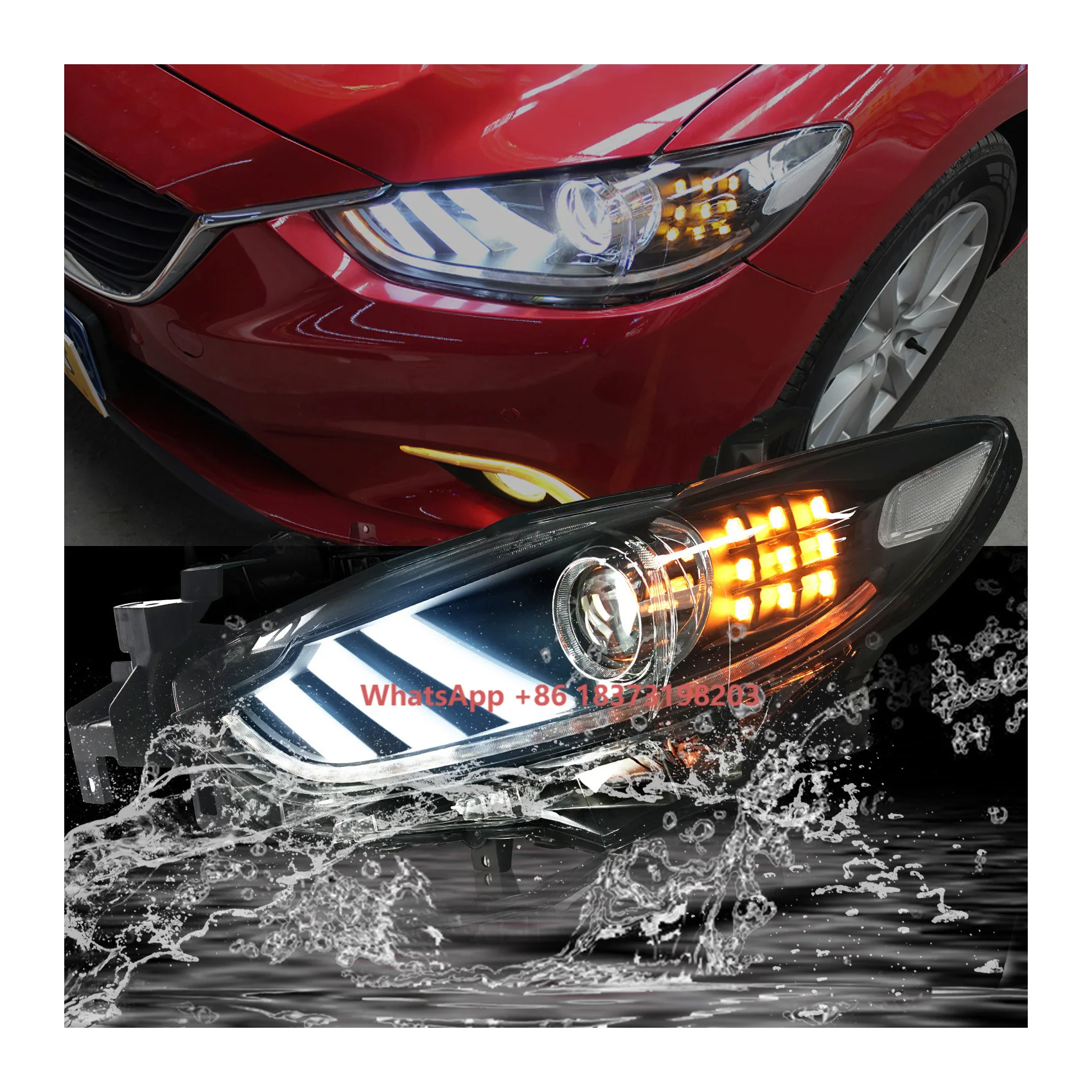 

Для Mazda Atenza 6 фары 2014-2018 Mazda 6 Atenza модифицированные светодиодные фары дневные ходовые огни биксеноновые аксессуары фары