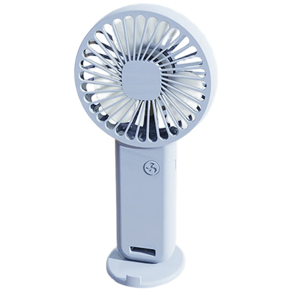 Lightweight USB Handheld Fan with Desktop Stand and Phone Holder 3 Settings Quiet 36dB 31x96x185mm Rechargeable 800mAh