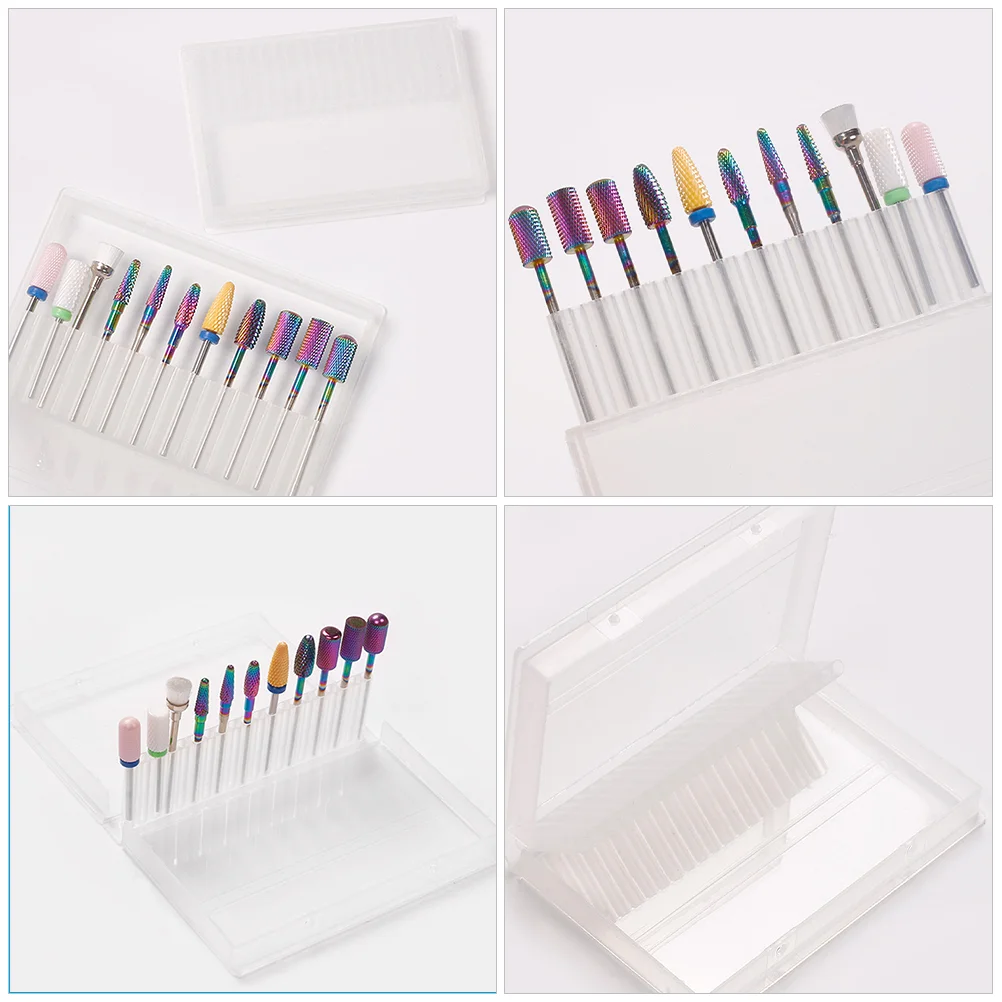 Herramientas para taladro de uñas, contenedor de brocas, soporte organizador multiagujero para almacenamiento de manicura frontal