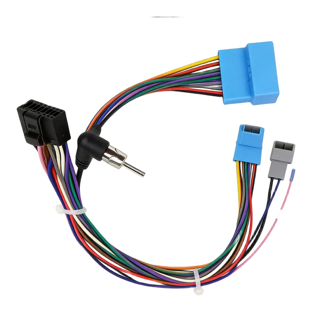 Audio Adapter Cable Wiring Harness Radio Connection Application Blue Quick Installation Practical Usage ABS Material