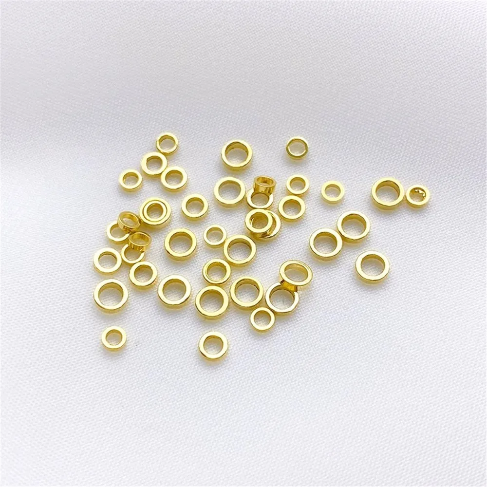 

14K Gold-plated Closed Ring Spacer Diy Handmade Bracelet Necklace Earrings Spacer Jewelry Material Accessories Q034