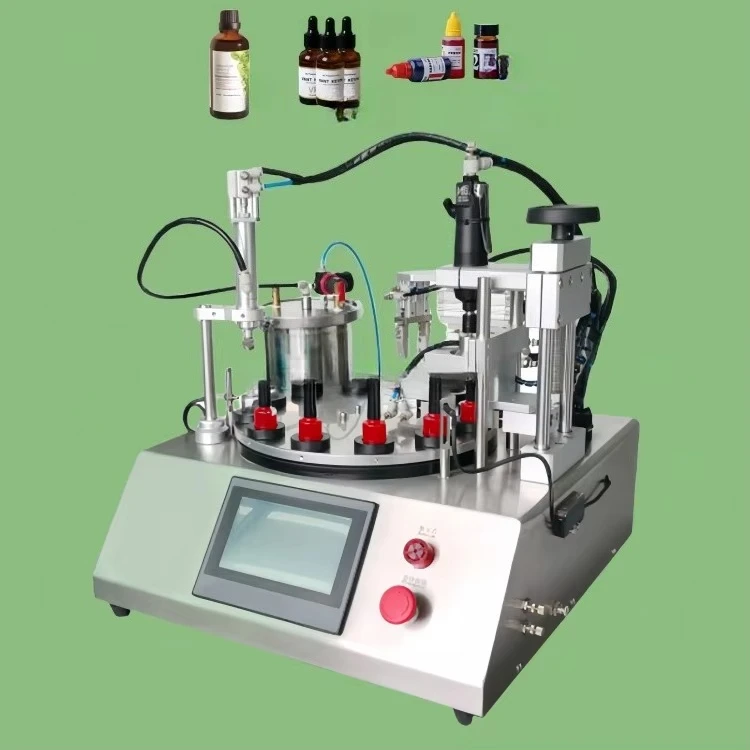 Professional Service Peristaltic Pump Monoblock Perfume Liquid Vial Roll-on Vial Bottle Glass Dropper Filling Capping Machine