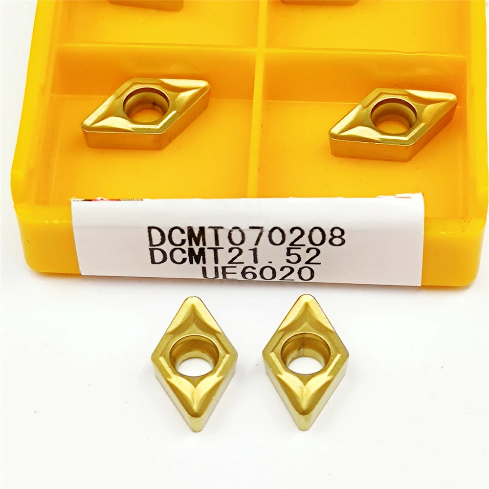 Высококачественная твердосплавная вставка DCMT070204 DCMT070208 VP15TF US735 UE6020, токарный резец с ЧПУ, токарный инструмент DCMT 070204/070208 резка