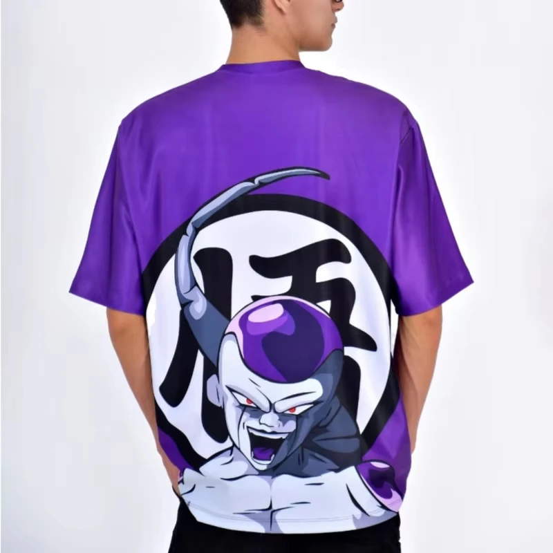 Camiseta de Verano 2026, Nueva Moda, Dragon Ball Frisa, Impresión 3D, Estilo Hip-Hop Urbano, Cuello en V, Talla Grande