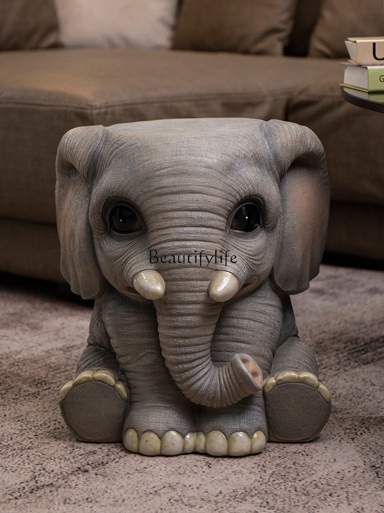 Simulation Animal Stool Creative Home Living Room Elephant Stool Hallway Entrance