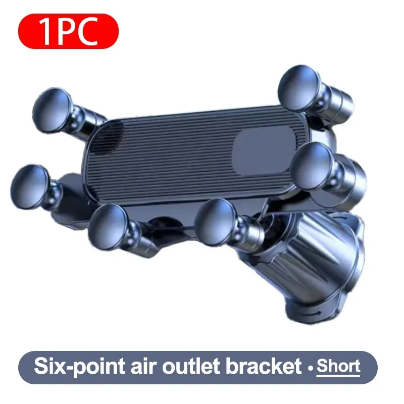 Air Vent Car Phone Holder 6-Joint 360-Degree Gravity Phone Mount Stable Hook Cellphone Stand Universal for 4.7-7 inch