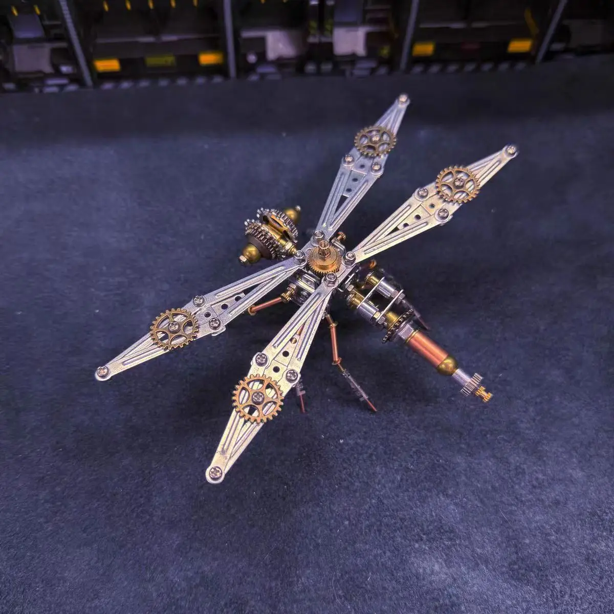 Rompecabezas de Metal 3D de libélula mecánica Steampunk, Kit de modelo de bronce hecho a mano, decoración de mesa creativa y regalos relajantes
