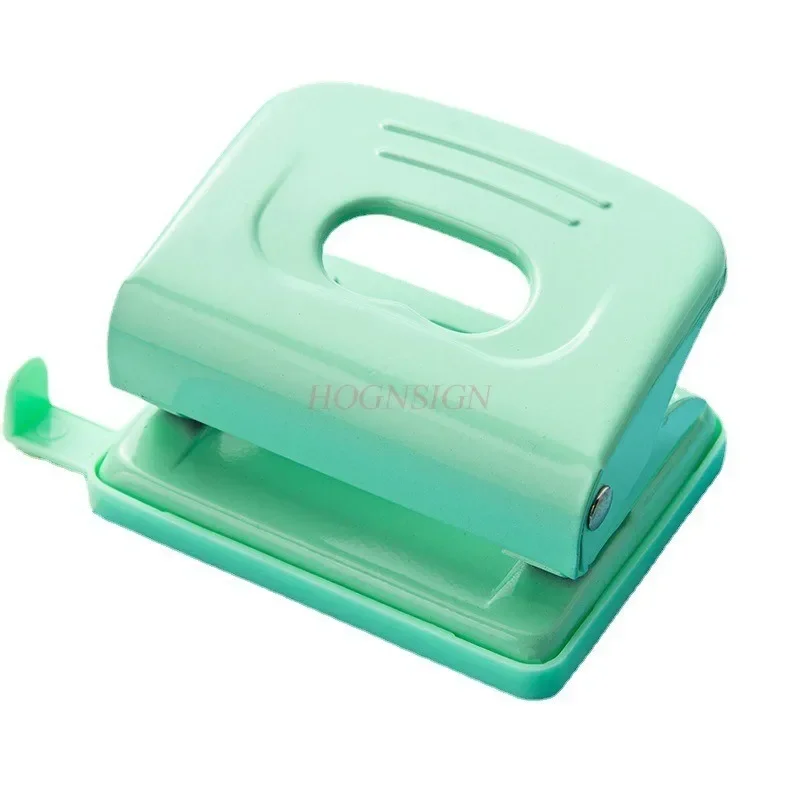 Macaron color circular double hole large thick loose leaf punch manual circular hole press