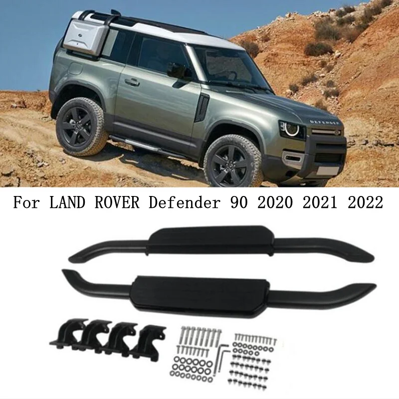 Running Board Side Step Bar Pedals For LAND ROVER Defender 90 2020 2021 2022 2023 2024 High Quality Nerf Bars Auto Accessories