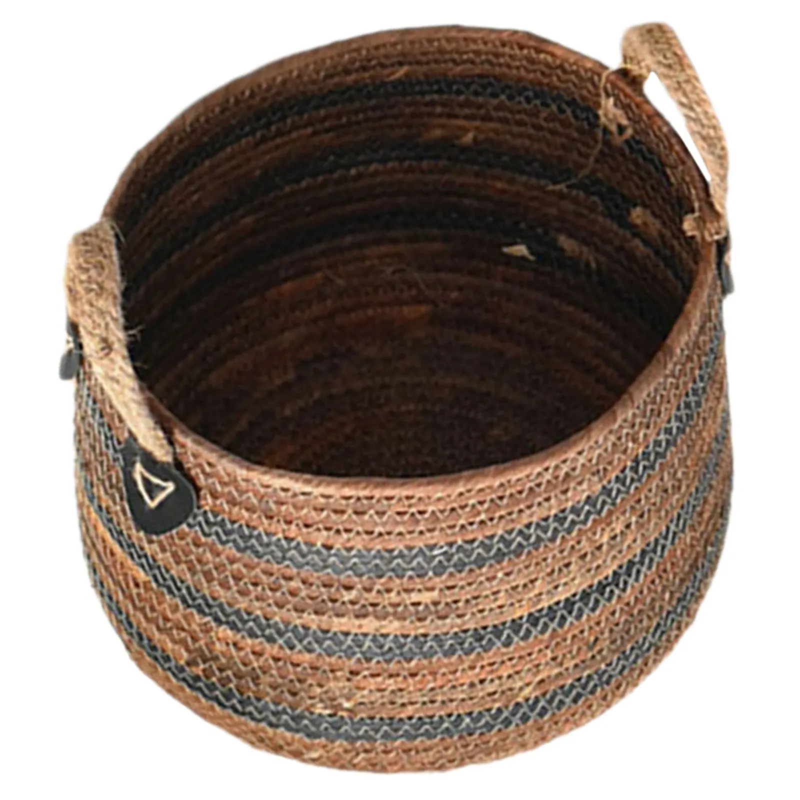 Large Woven Straw Laundry Basket Natural Fiber Storage Organizer for Blankets Clothes Sundries Home Decor Nordic Style Rustic