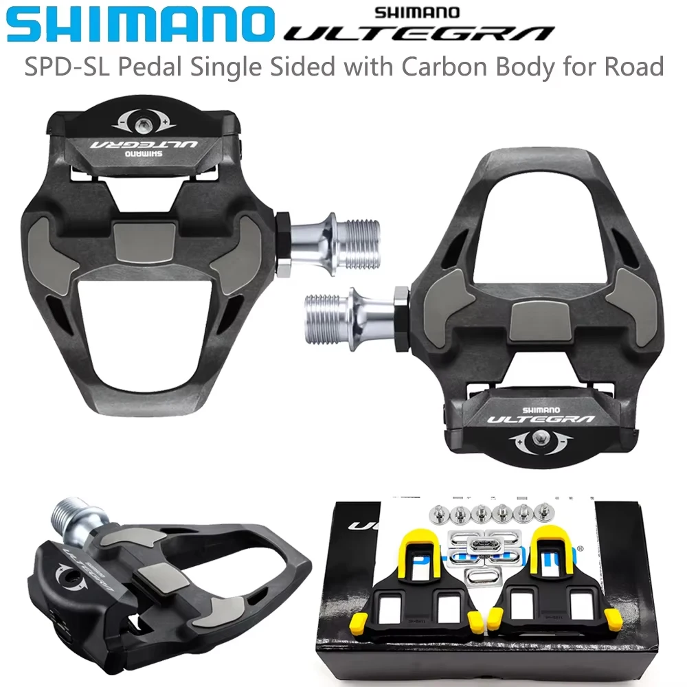 SHIMANO ​ULTEGRA PD-R8000 Bicycle Pedal SPD-SL Carbon Fibre Single Sided Road Bike Pedal with SM-SH11 Cleats Cycling Parts