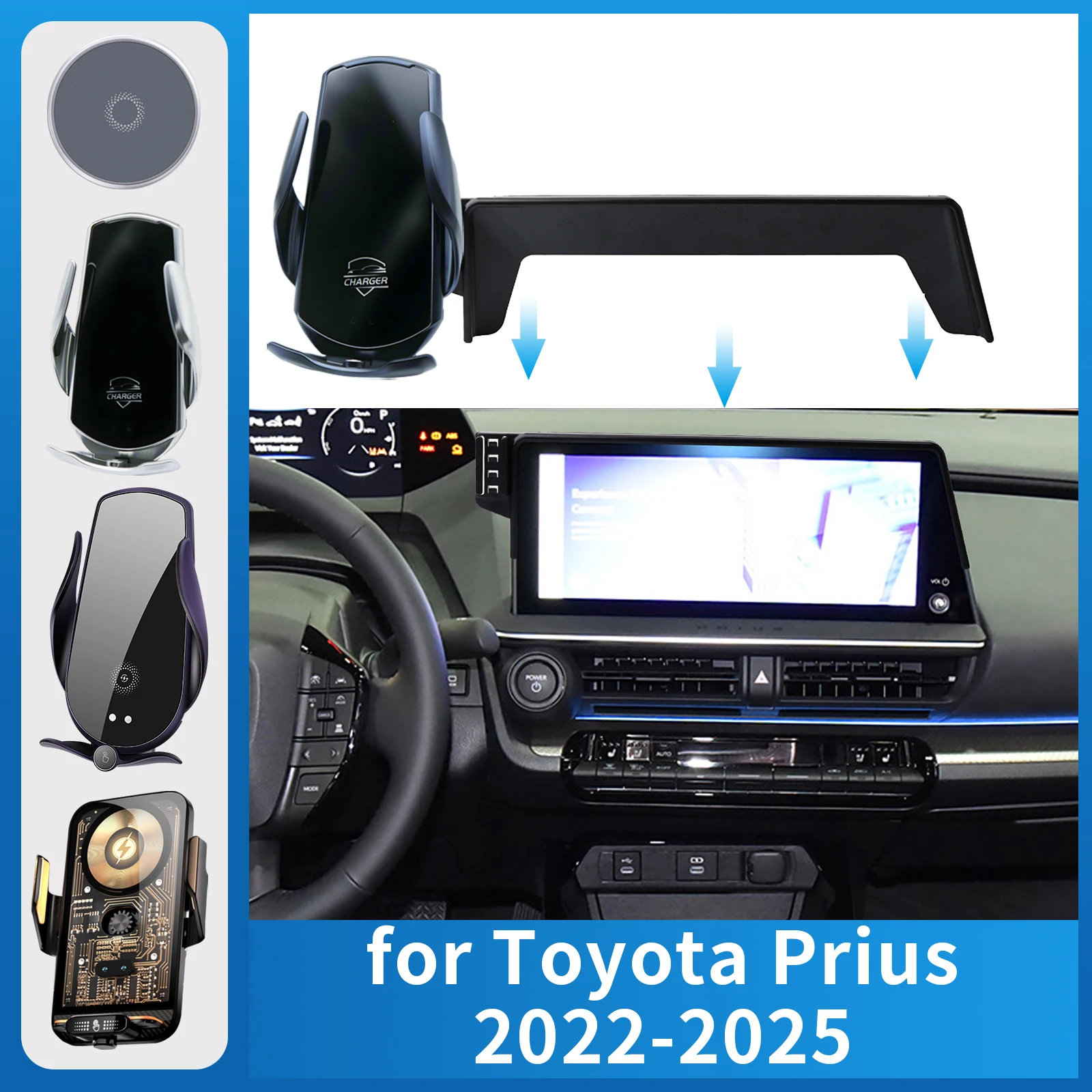

Car Phone Holder Charging for Toyota Prius 2022-2025 60 Series Screen Navigation GPS Bracket Base Accessories