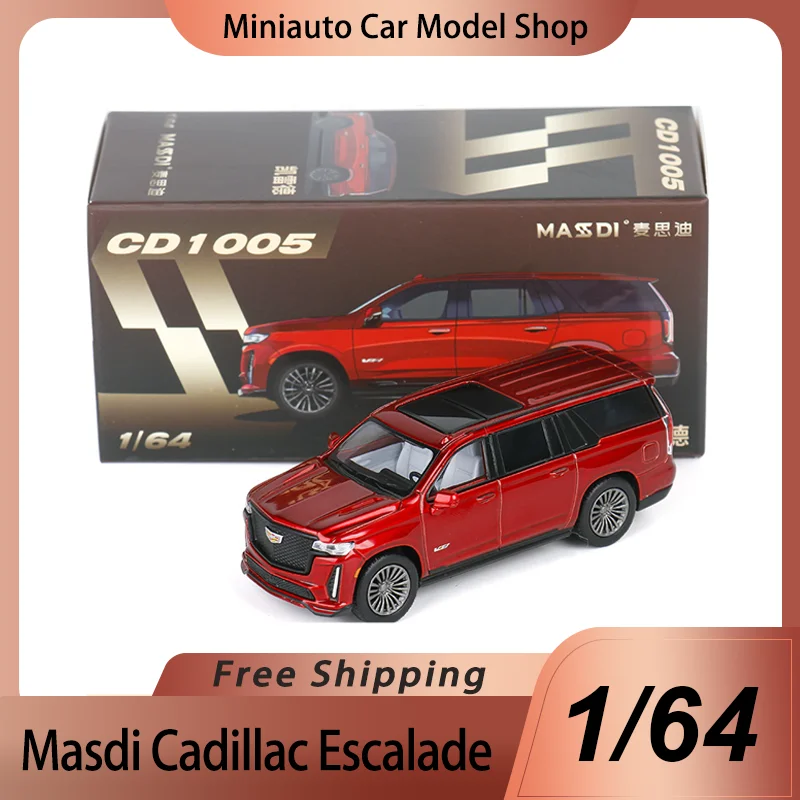En Stock Masdi 1:64 Cadillac Escalade aleación miniatura Diecast modelo Toyota Hiace Land Cruiser Lc80 Suv juguetes personalizados coche niños regalo