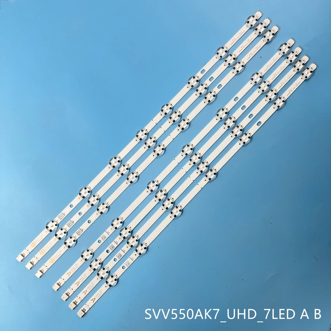 7pcs LED LT-55VU73M VES550QNDS-2D-N13 N11 N12 U11 U12 U13 SVV550AK7_UHD_7LED_B Type_Rev0.3 VESTEL 55 UHD DRT A-Type 17DLB55NER1