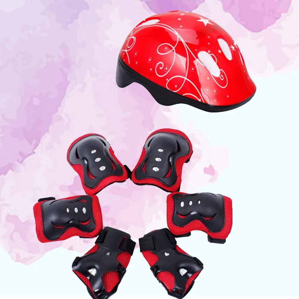 

7 Pcs Knee Pads for Kids Elbow Youth and Riding Gear Roller Skating Child