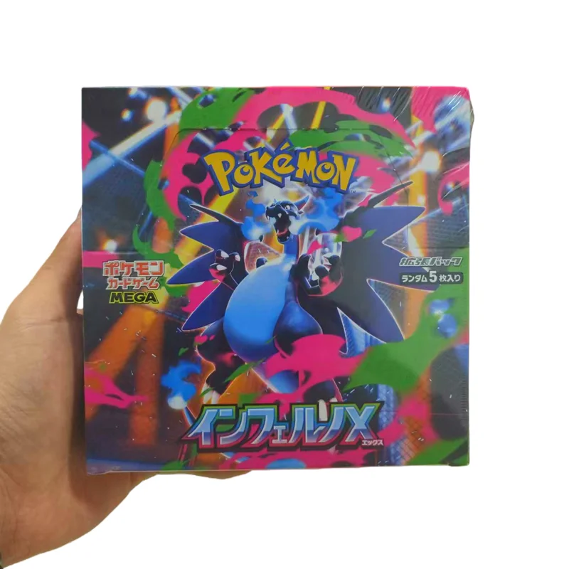 

Original Pokemon Card Trading Ptcg Cartoon Japanese Version M2 Mega Evolution Supplementary Pack Fire Dragon Hell Flame Gift Toy
