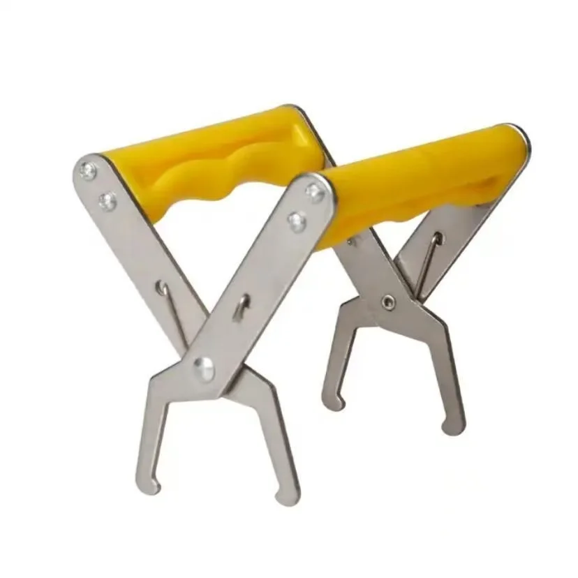 5 Pack Stainless Steel Beehive Frame Lifter with Non-slip Plastic Handle Bee Frame Gripper Tongs Beekeeping Tool