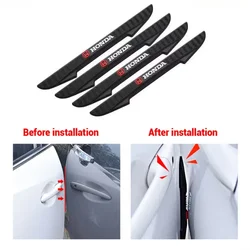 4pcs Auto Anti Collision Strips Rubber Car Door Protector Stickers Bumper Anti-collision Strips For Honda Civic Accord CRV Hrv