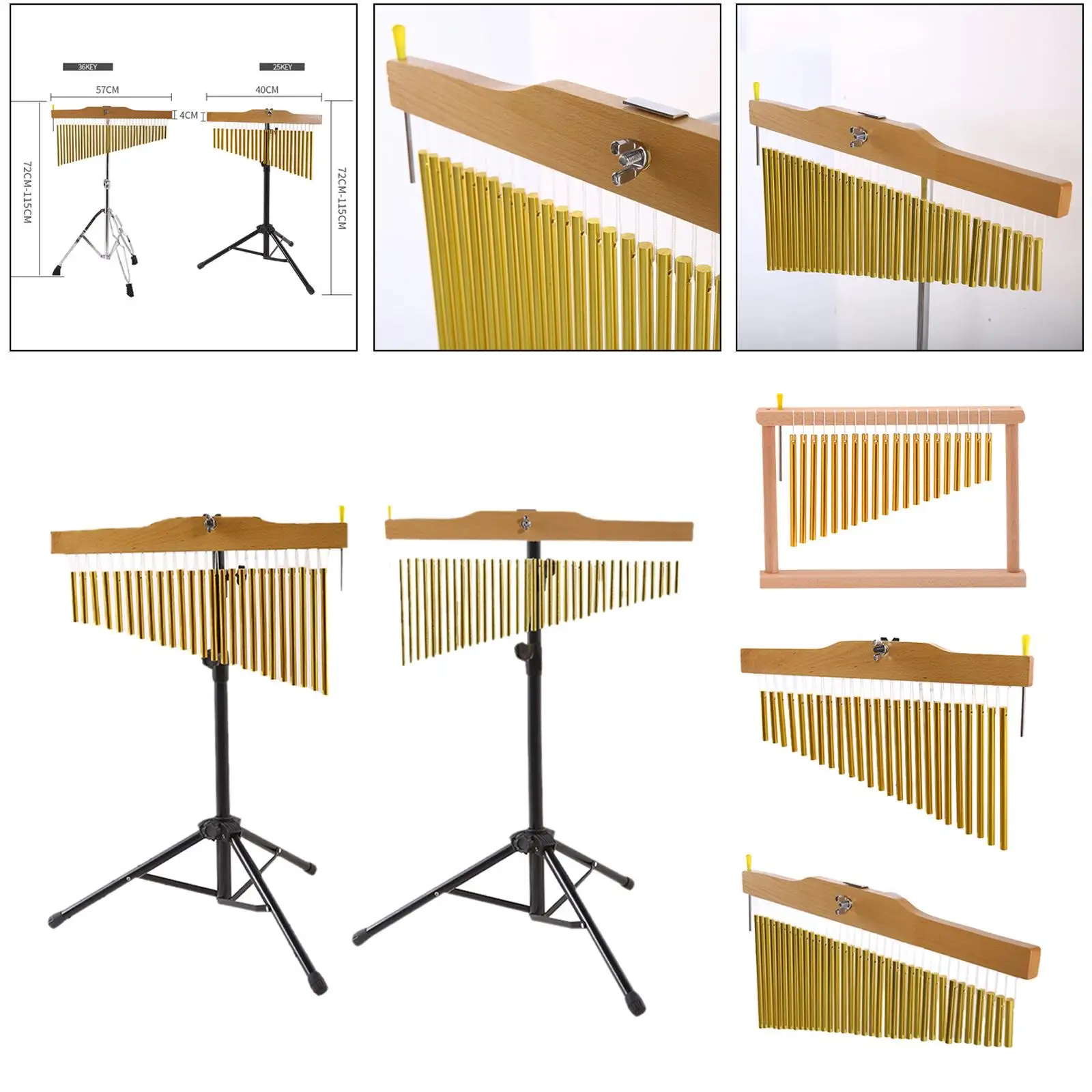 

Premium Golden Bar Chimes Single-row Wind Chime and Desk Meditation