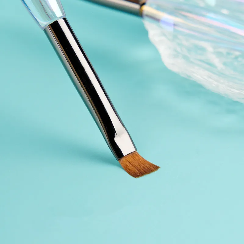 1PCS Rainbow Transparent Diamond Gradient Nail Brush Nail Art Brush Line Painting Brushes Crystal Acrylic Thin Liner Drawing Pen