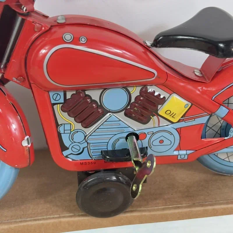 The Motorcycle Model Mechanical Toy Funny Collection Retro Wind Up Toy Metal Tin Clockwork Toy Figures Model Kids Gift