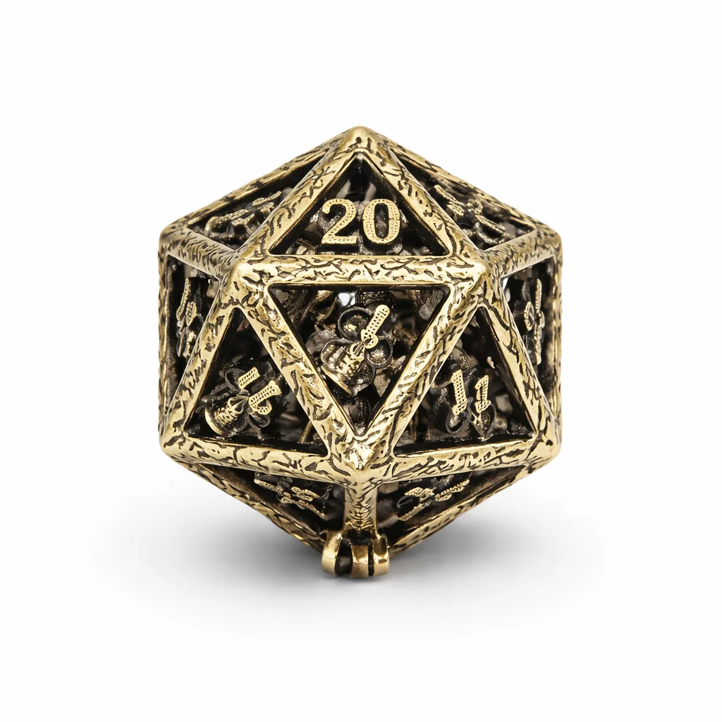 

Металлические игральные кости D20 в форме полого черепа, многогранные кубики для ролевых игр, набор кубиков D&D, подарок на Рождество