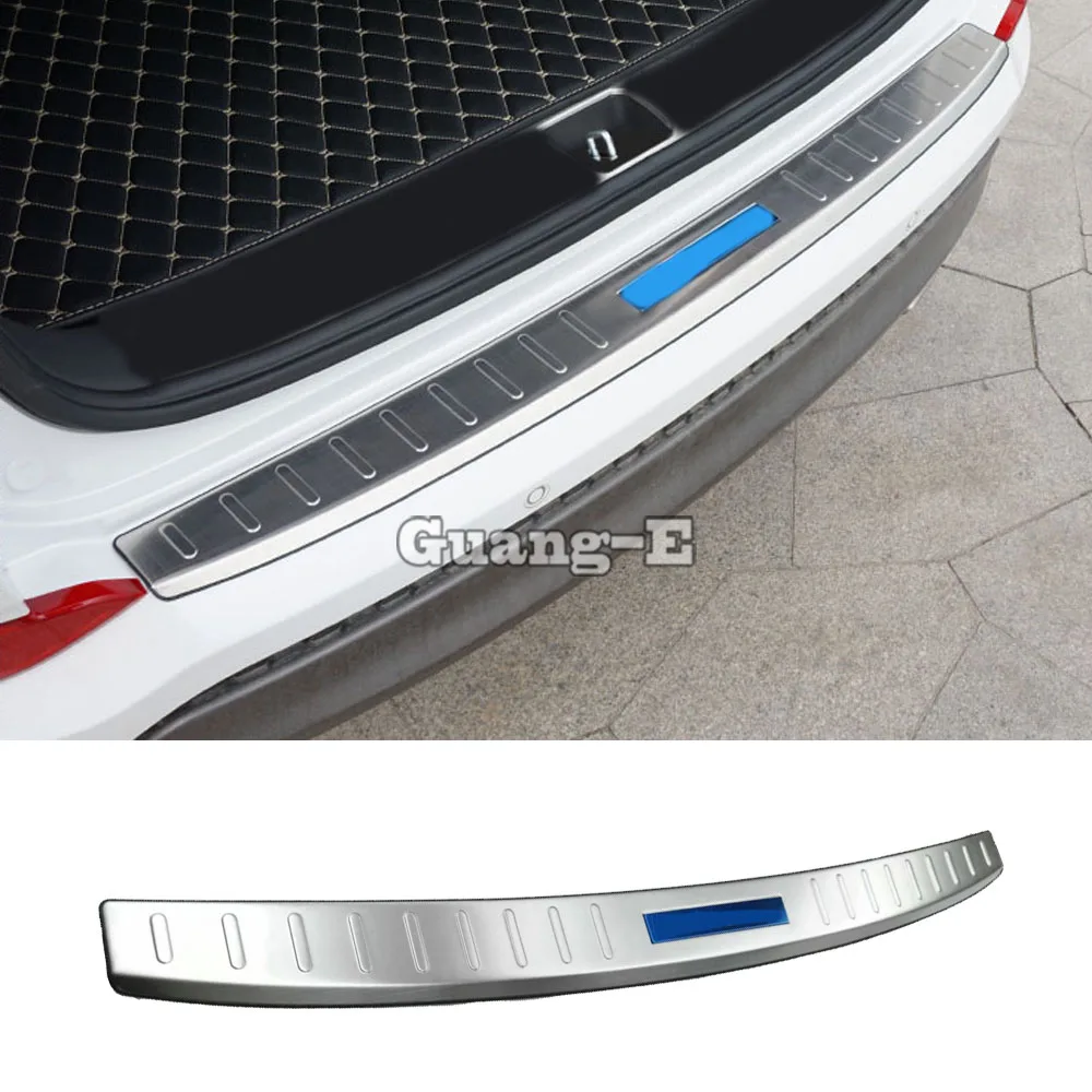 For Hyundai Tucson 2015 2016 2017 2018 2019 Body External Rear Bumper Trim Frame Cover Detector Stainless Steel Plate Pedal 1pcs