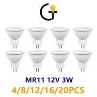 4-20PCS/LOT Energy Saving Spot Foco MR11 GU4 AC DC 12V Warm White  LED Light Lamp For Home Decortion Replace 20W 25W HalogenLamp