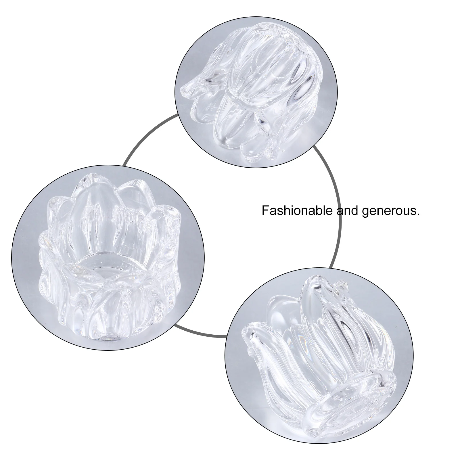 

6Pcs Crystal Cup Premium Material Practical Flameless Electronic Votive Tea Light Romantic Dinner