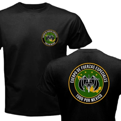 Camiseta militar para hombre, gafas Fuerzas Especiales, ejército, militar, México