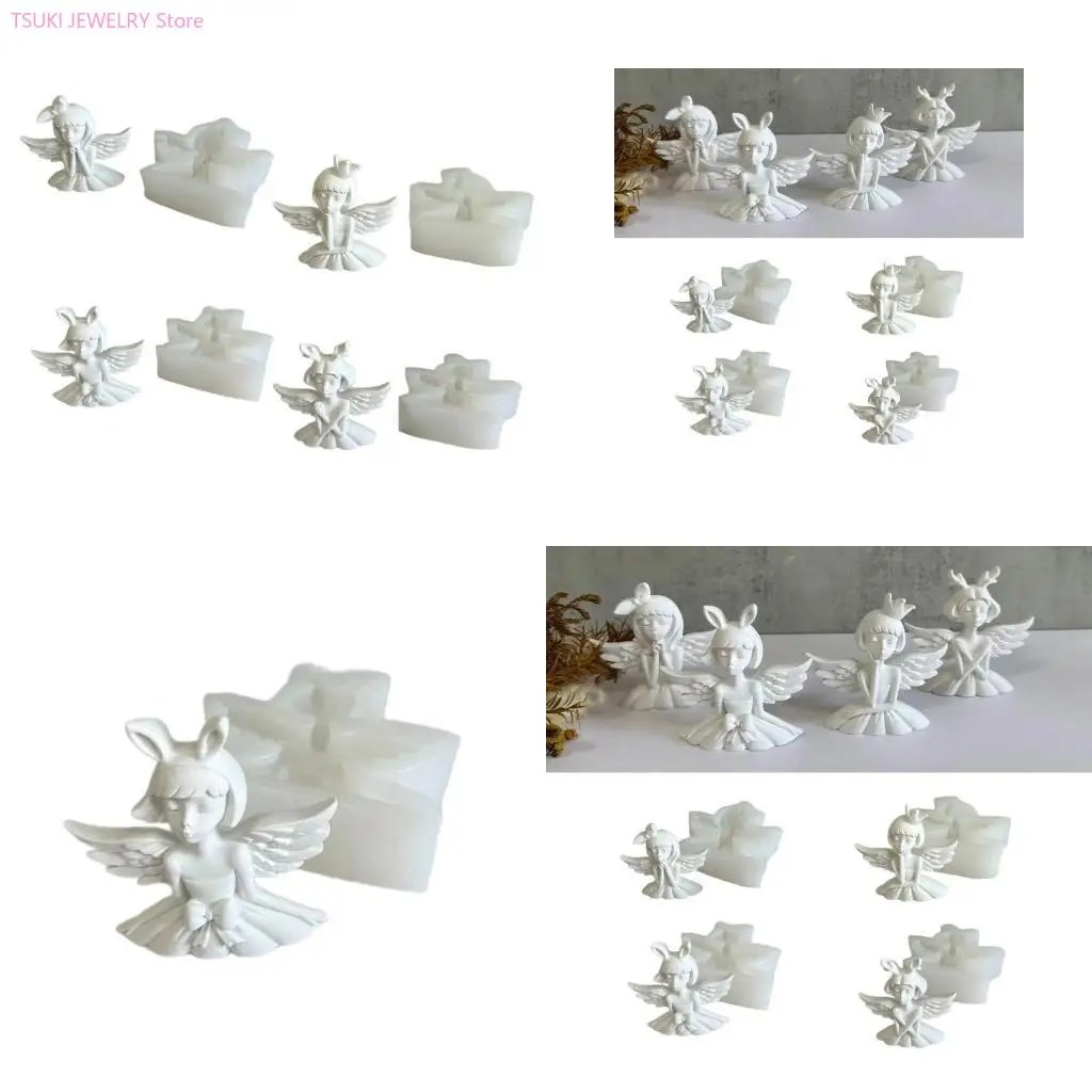 

62KE Angel Girl Ampend Силиконовая плесень украшайте плесень