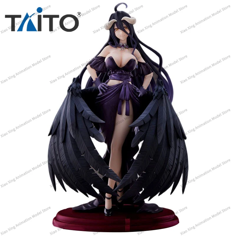 100%Original TAITO AMP Albedo 22CM Anime Figure OVERLORD Black Dress Ver.Boxed Collection Model Toys Ornaments Gifts