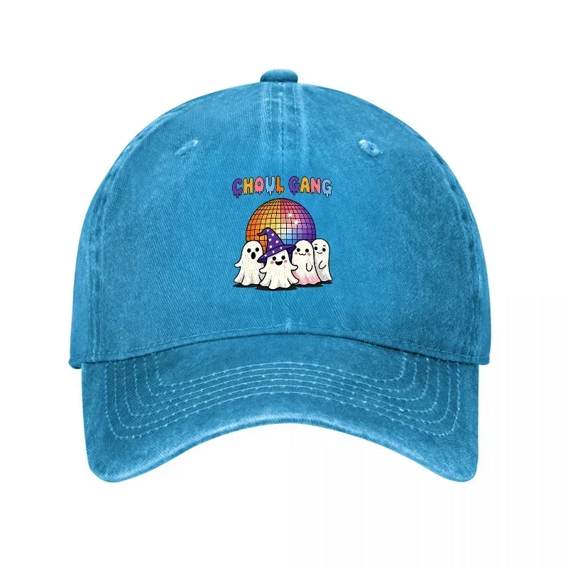 New CHOU GANG DISCO GHOSTS WASHED COTTON BASEBALL CAP VINTAGE STYLE FUNNY CARTOON DESIGN UNISEX ADJUSTABLE HAT