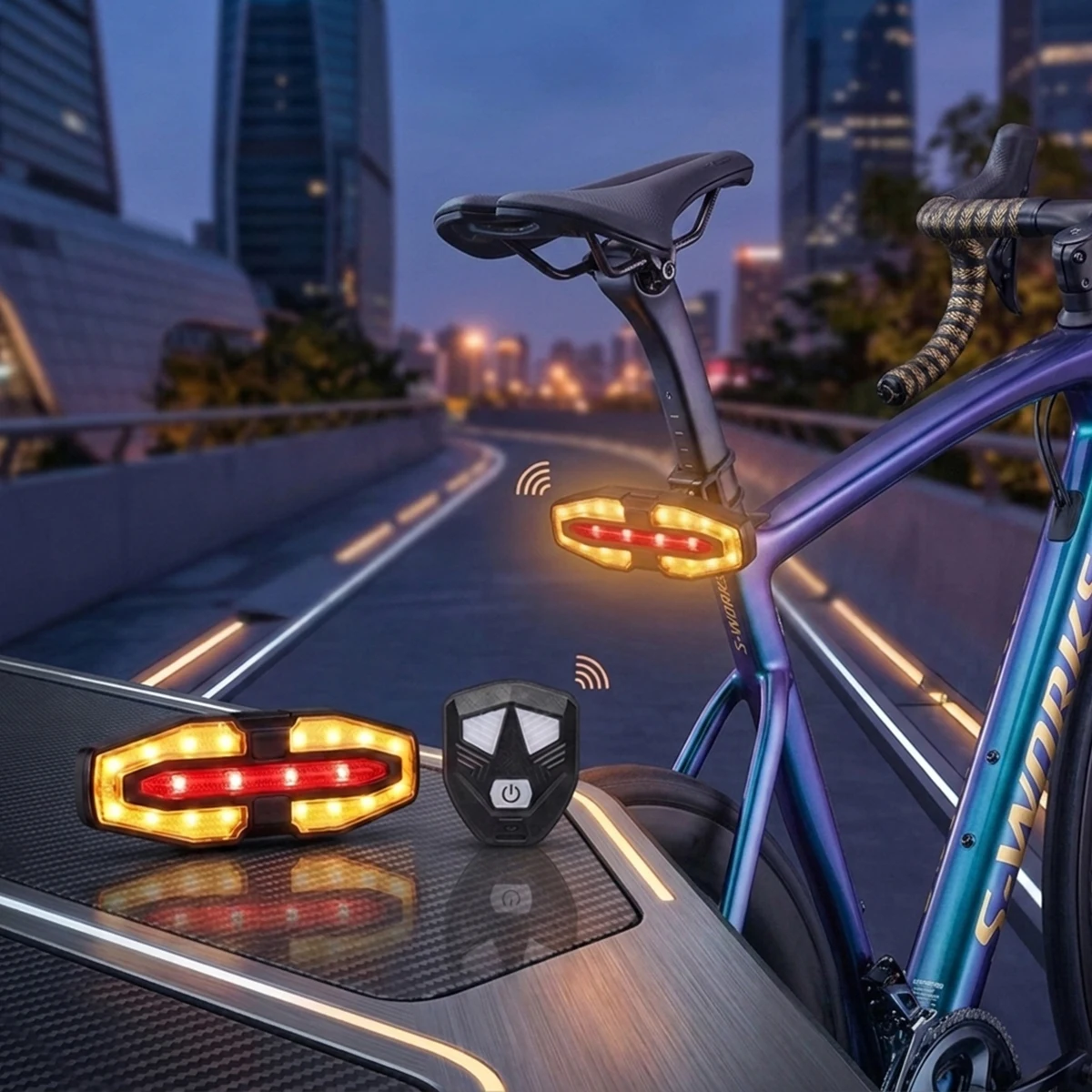 ضوء خلفي للدراجة مع إشارة انعط - مراجعة Cycling Gear Charging Station وسعره
