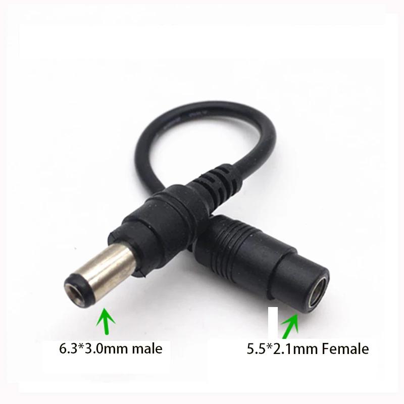 

DC 5.5*2.1mm Female To 6.3*3.0MM male DC Power Conversion 15CM For Charging Adapter Power Cord