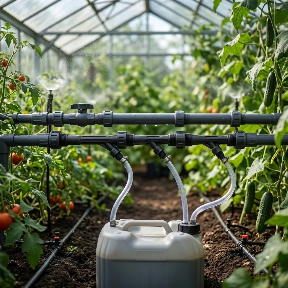 1 Inch Venturi Fertilizer Injector for Garden Irrigation Systems with Inlet Outlet Connection for Drip and Sprinkler Use