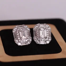 CAOSHI Gorgeous Exquisite Women Stud Earrings Sparkling Geometric Cubic Zirconia Engagement Wedding Accessories Elegant Jewelry