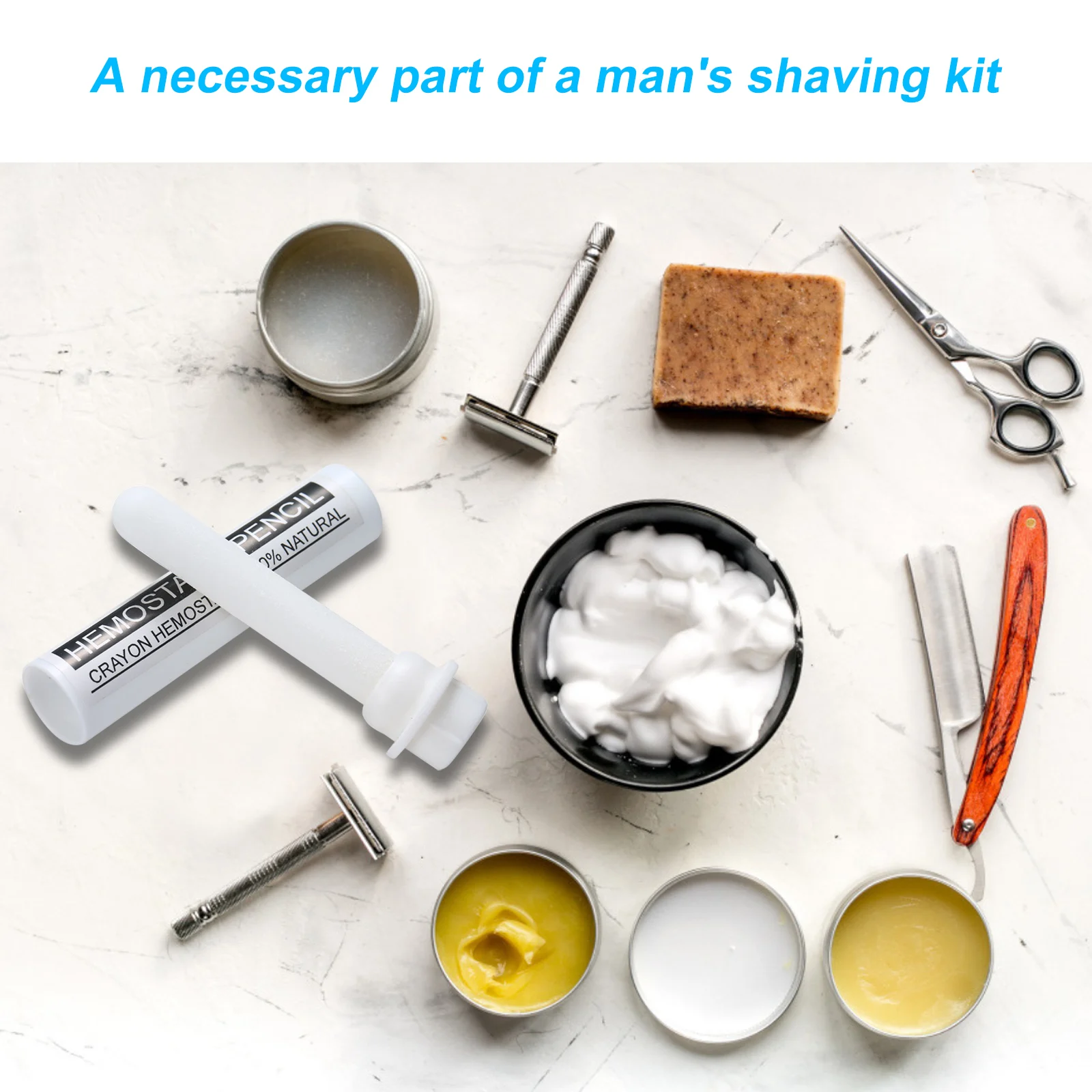 1PCS/3PCS Pen Type Styptic Pencils Bloodstone Stops Cuts Bleeding Shaving Cut Stick Anti-infection Men's Shaving Tool