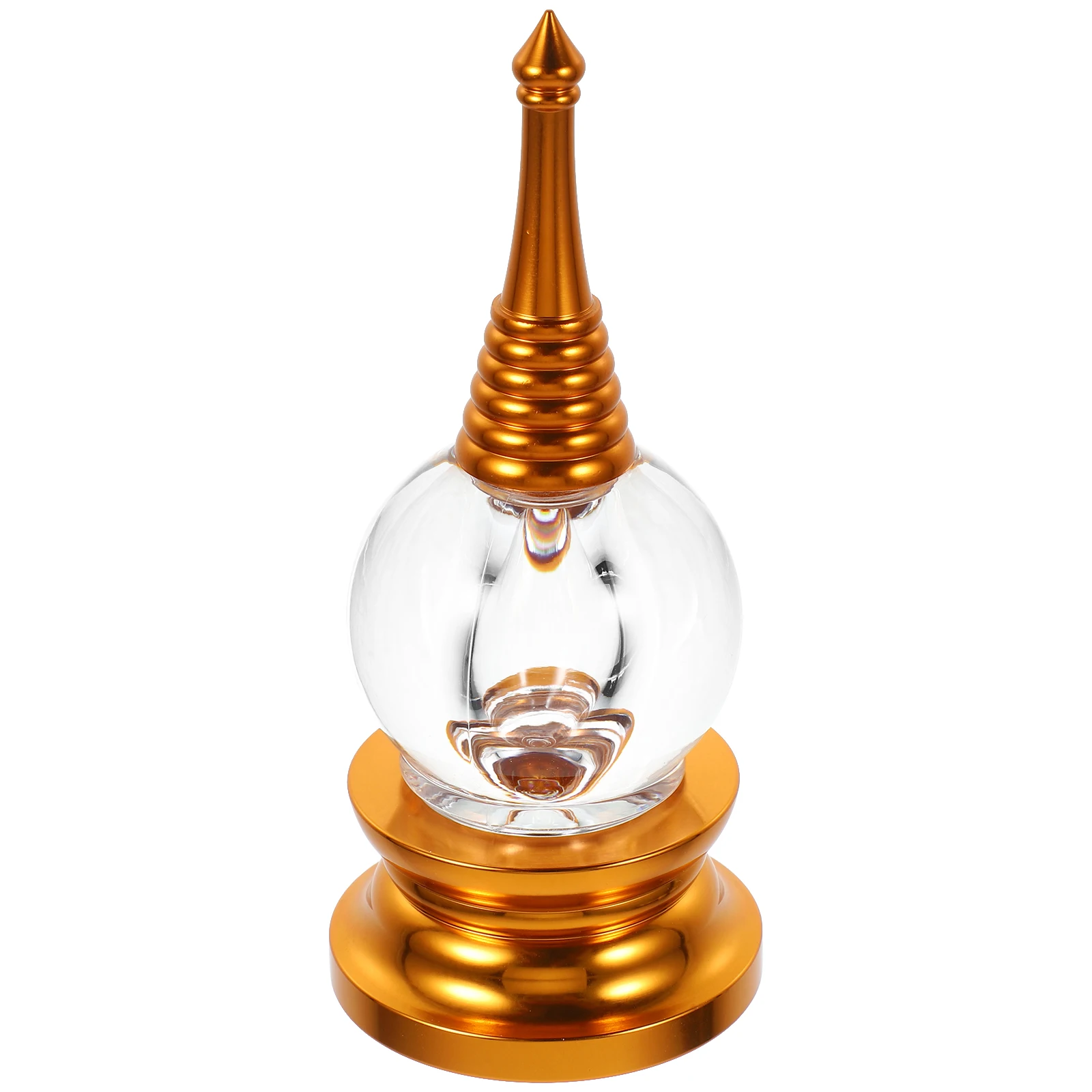 

1pcs Crystal Alloy Pagoda Decor Small Size Buddha Statue Home Office Tibetan Decorations for Room Deck Shelf