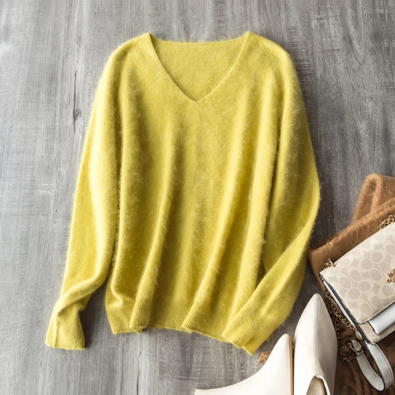 V-neck yellowGreen