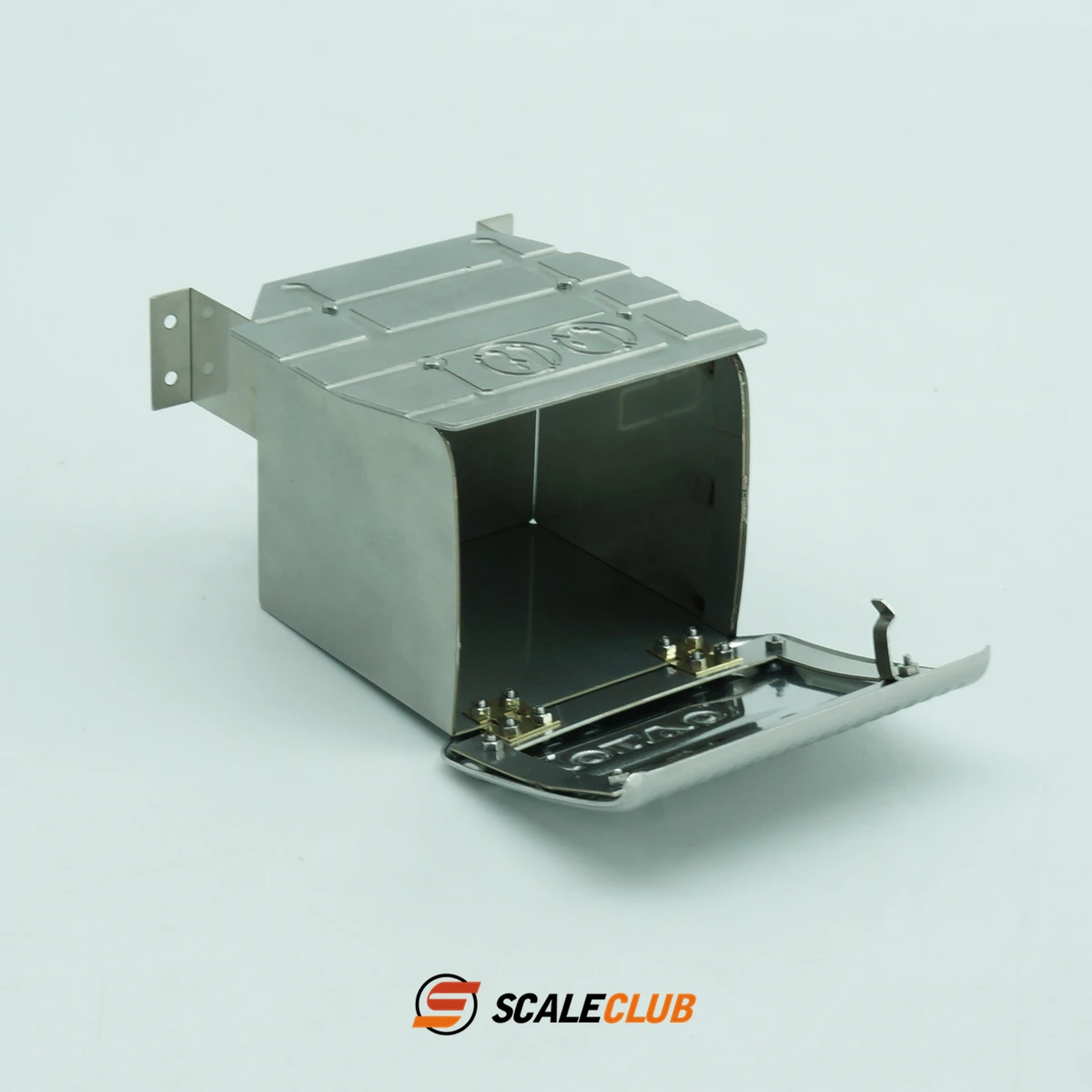 Scaleclub modelo 1/14 para regal volvo atualização caixa de tanque de escape de metal para tamiya scania 770s homem benz volvo rc reboque basculante