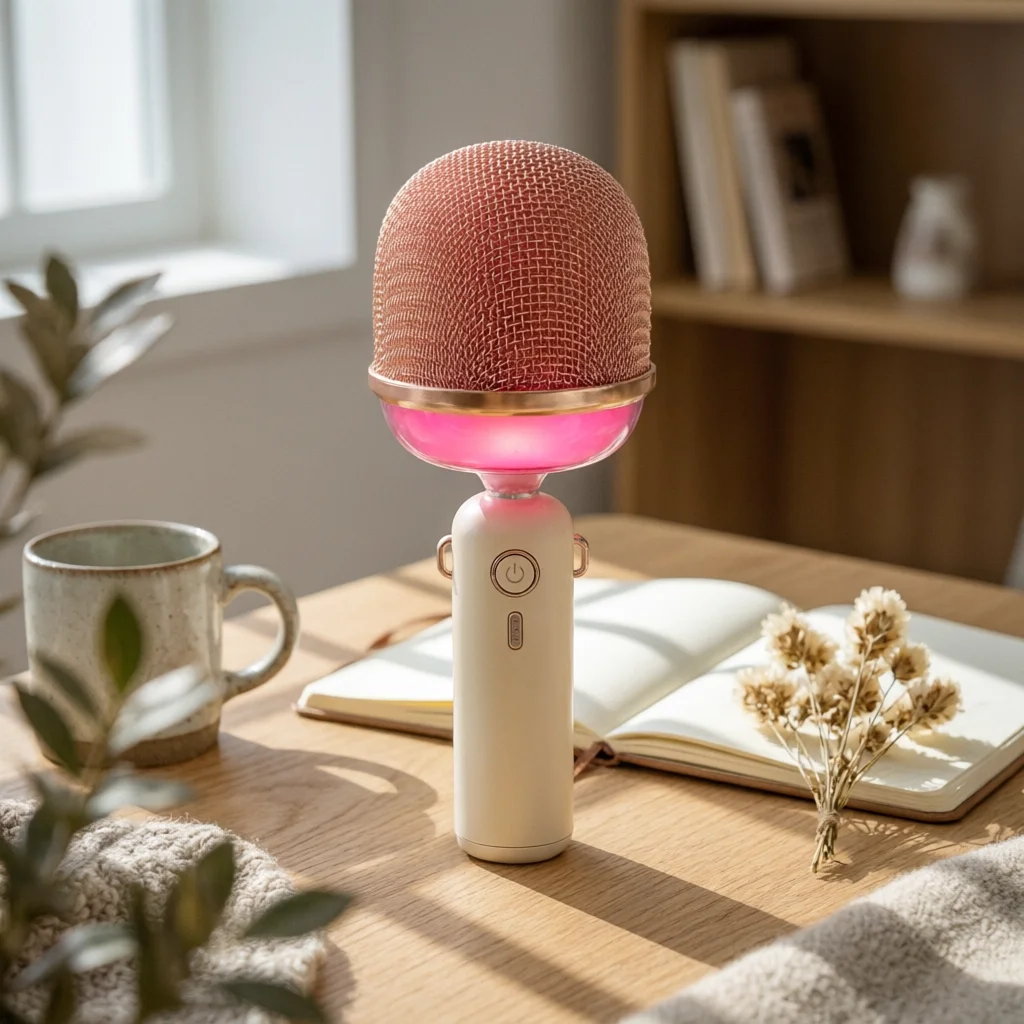 Portable Karaoke Speaker Mic Reverb Mode Handheld Karaoke Machine Handheld Mic Speaker Easy to Use Audio Accessory for Home