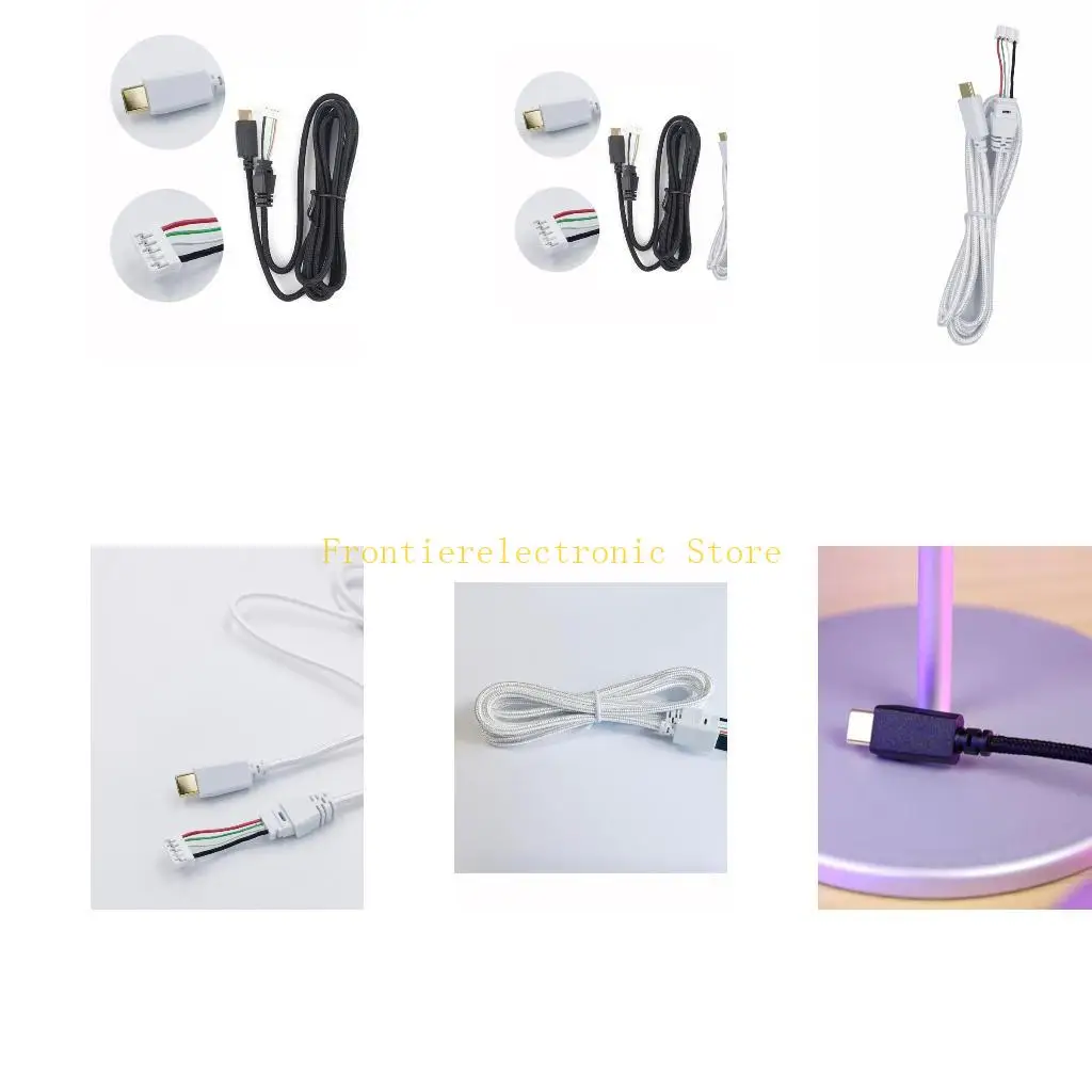 

G8DB Запасной провод USB-кабеля C длиной 1,5 м для наушников ROG S