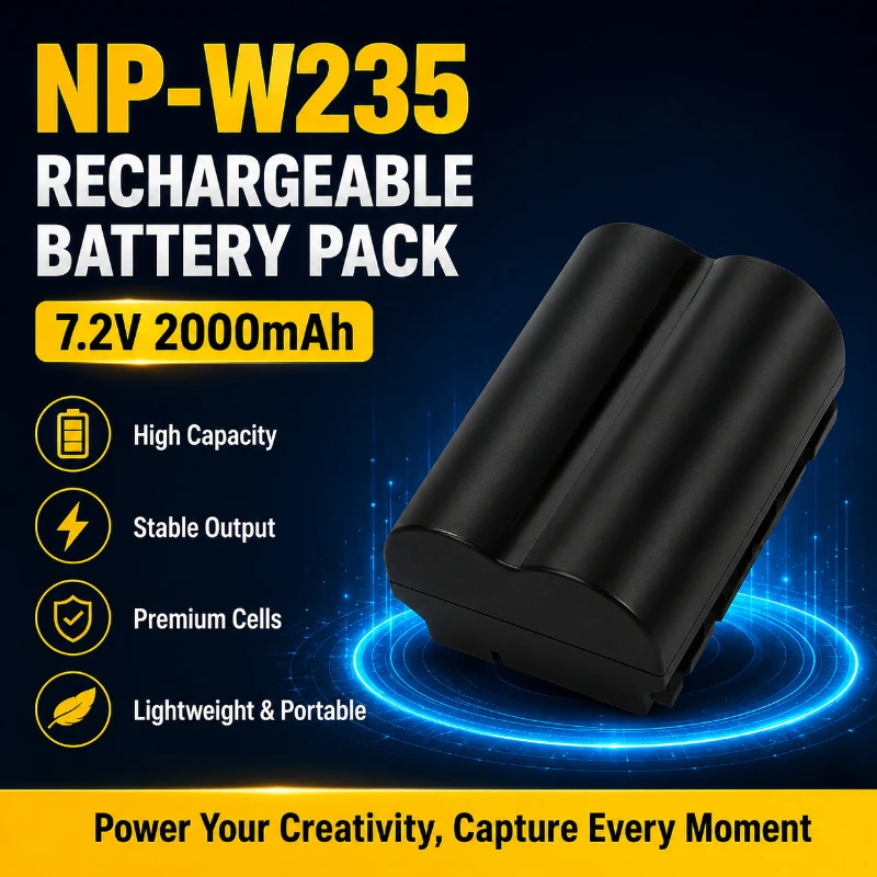 NP-W235 7.2V 2000mAh Li-ion Rechargeable Replacement Battery Pack for X-T5 X-T4 X-H2 X-S20 GFX100 Mirrorless camera battery pack
